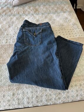 Kut from the Kloth Straight Leg Jeans in Dark Blue Wash